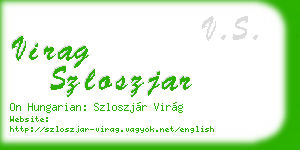 virag szloszjar business card